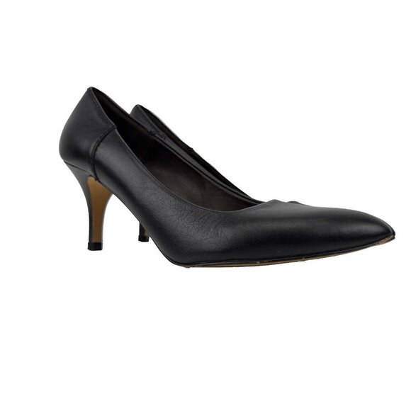 FILIPPA K Classic Leather Pointed Toes‎ EUC Designer Black Stilettos Pumps sz 38 - Picture 11 of 13